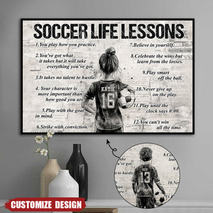 Personalized Soccer Poster For Kids-Gift For Young Soccer Fans