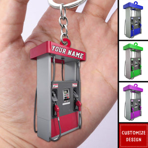 Personalized Gas Station Gas Pump Keychain