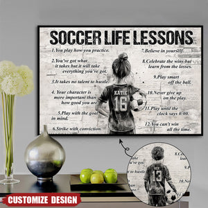 Personalized Soccer Poster For Kids -Gift For Young Soccer Fans