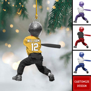 Personalized Baseball Acrylic Christmas Ornament