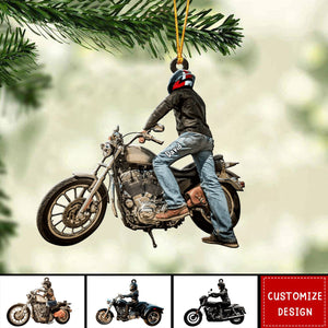 2024 New Release - Personalized Biker Christmas Ornament