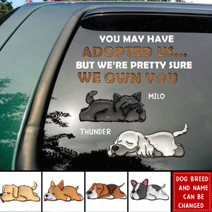 You May Have Adopted Me, But I'm Pretty Sure I Own You - 3D Dog Personalized Decal/Sticker