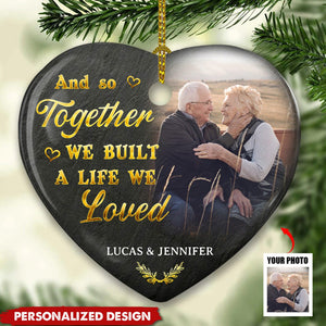 2024 New Release My Favorite Place Is Next To You - Personalized Custom Heart Ceramic Ornament