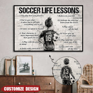 Personalized Soccer Poster For Kids -Gift For Young Soccer Fans