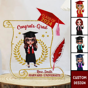 Class of 2024 Graduation Gift for Daughter Personalized Acrylic Block Plaque