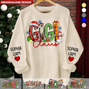 2024 New Release Personalized Christmas Blessed Grammy Nana Mimi Gigi And Grandkids Sweatshirt