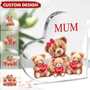 Mama/Nana Bear With Little Kids - Personalized Acrylic Plaque Mother's Day Gift