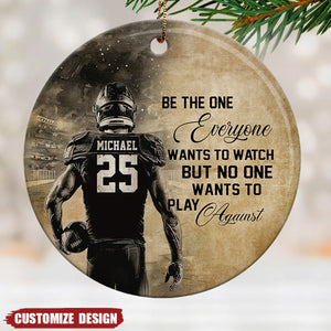 No One Wants To Play Against-Personalized American Football Ornament-Gifts For American Football Lovers,Player- 2024 New Release