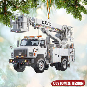 Personalized Lineman truck Ornament -Gift For Lineman - 2024 New Release