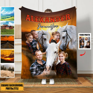 Custom Photo Blanket For Famer/Gardener