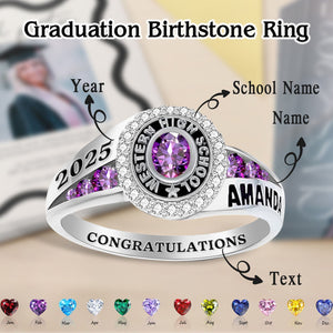 Personalized Engraved College & High School Graduation Ring, Graduation Gift