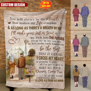 You Will Always Be The Miracle - Personalized Couple Quilt/ Single Layer Fleece Blanket - Gift Idea For Couple/ Husband/ Wife