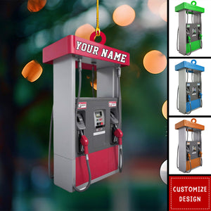 Personalized Gas Pump Christmas Ornament, Gas Station Ornament Decor - 2024 New Release