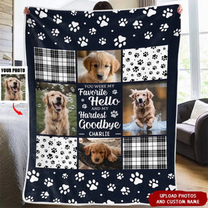 Custom Photo You Were My Favorite Hello And My Hardest Goodbye - Memorial Personalized Custom Blanket