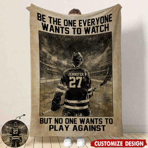 Personalized Hockey Motivation Blanket, Gift For Hockey Lovers,Players