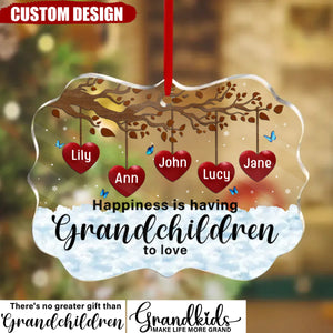 Personalized Grandkids Acrylic Ornament - Christmas Gift Idea For Grandparents