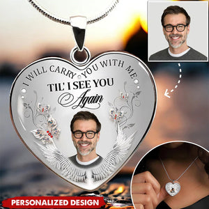 Heart Shaped Photo Memorial Necklace-Personalized Necklace