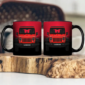 Personalized Off-Road Car Black Mug