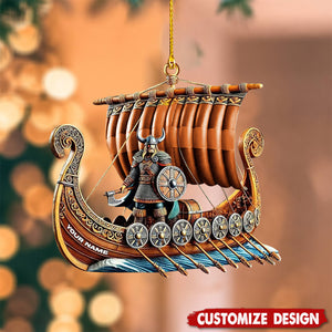 Personalized Viking Ship Christmas Ornament Gift For History Enthusiasts-2024 New Release