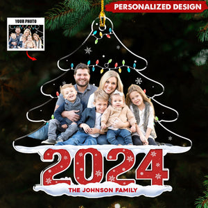 2024 New Release Family Photo Christmas Tree - Personalized Custom Acrylic Ornament