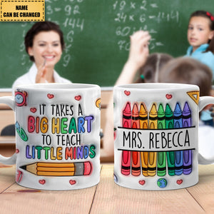 Teacher Teach Love Inspire-Personalized Mug-Gift For Teacher