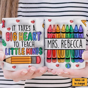 Teacher Teach Love Inspire-Personalized Mug-Gift For Teacher