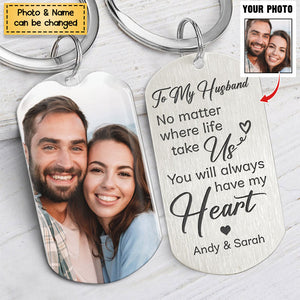 No Matter Where Life Take Us, Personalized Keychain, Anniversary Gifts, Custom Photo