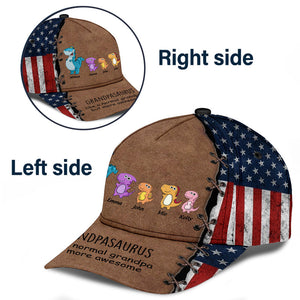 Grandpam, Dad And Kids Personalized Cap