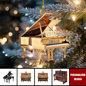 Personalized Piano Christmas Ornament-Gifts For Piano Lovers-2024 New Release