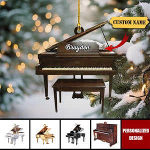 Personalized Piano Christmas Ornament-Gifts For Piano Lovers-2024 New Release