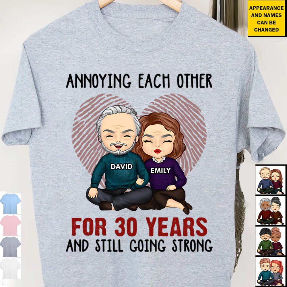 Annoying Each Other For Many Years Still Going StrongAnniversary Gifts, Gift For Couples, Husband Wife - Personalized Unisex T-shirt