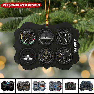 Personalized Pilot instrument panel Ornament-Gifts For Pilot Aviation-2024 New Release