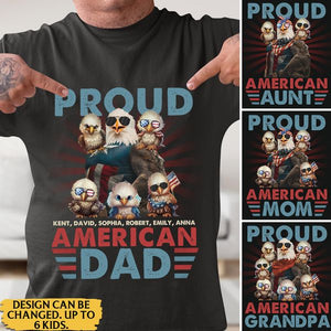 Proud American Family, Personalized Eagle American Family Shirt, Gift For Family Members