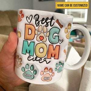 Eat Drink And Be Merry - Dog & Cat Personalized Custom 3D Inflated Effect Printed Mug - Christmas Gift For Pet Owners, Pet Lovers