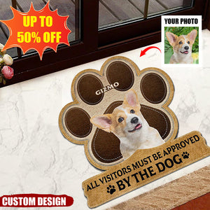 Custom Photo All Guests Must Be Approved - Gift For Pet Lovers - Personalized Custom Shaped Doormat