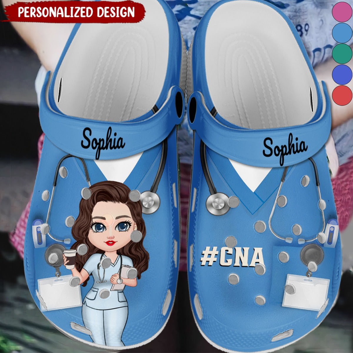 Nurse Scrub CNA RN Healthcare Worker Personalized Clog