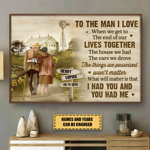 I Had You And You Had Me - Couple Personalized Custom Horizontal Poster - Gift For Husband Wife, Anniversary