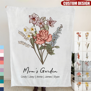 Grandma / Mom's Garden is Her Children Customized Blanket