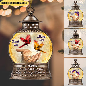Christmas Lantern Memorial Butterfly Cardinal Personalized Custom Shape Ornament