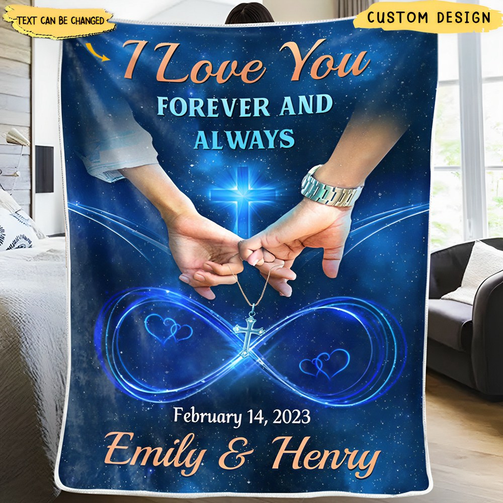 Love You Till The End - Couple Personalized Custom Blanket