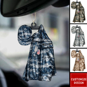 America Air Force,Army,Marine,Navy Uniform - Personalized Christmas,Car Ornament