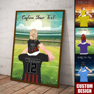 Personalized Dad And Kid Soccer Poster - Gift For Soccer Lover