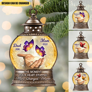 Christmas Lantern Memorial Butterfly Cardinal Personalized Custom Shape Ornament