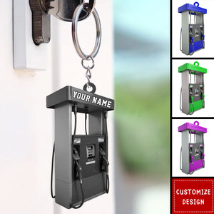 Personalized Gas Station Gas Pump Keychain