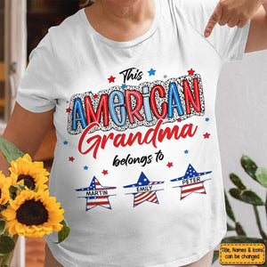 This American Nana/Mom Belongs To Kids Personalized T-Shirt