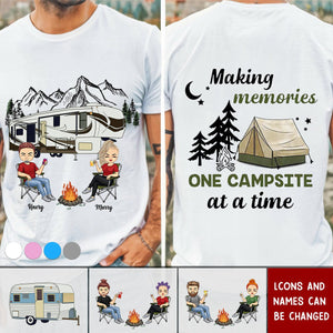 For Couple Making Memories One Campsite At A Time Double-sided Printing Shirt