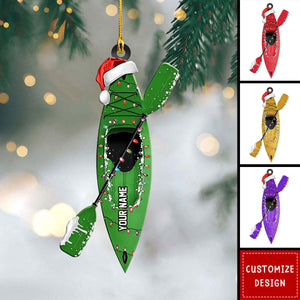 Personalized Kayak Acrylic Christmas Ornament Gift For Water Sports Lovers - 2024 New Release