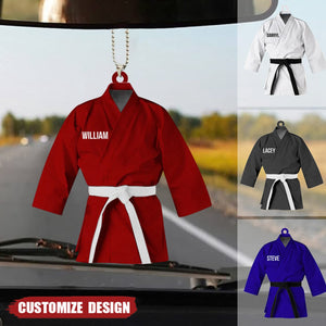 Personalized Karate Uniform Car Ornament