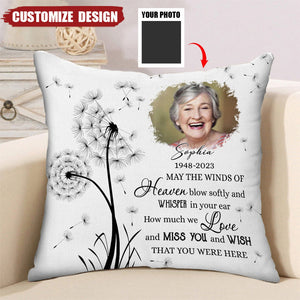 May the Winds of Heaven Memory -Personalized Pillow