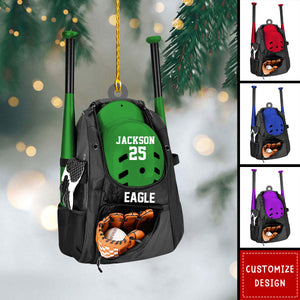 Personalized Baseball Bag Christmas Ornaments -Gifts For Baseball Lovers - 2024 New Release